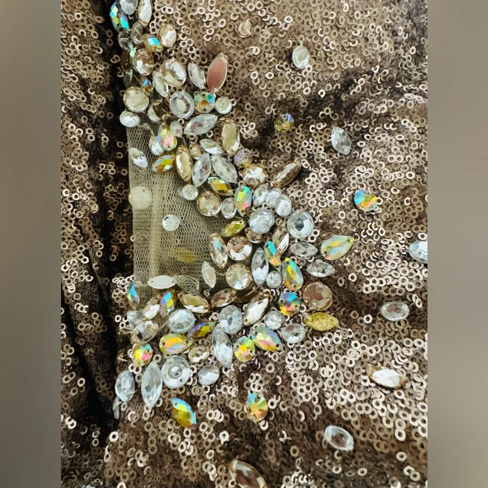 Jump Apparel Wendye Chaitin
Strapless Party Maxi Sequin Dress Sz 1/2 - Picture 11 of 13